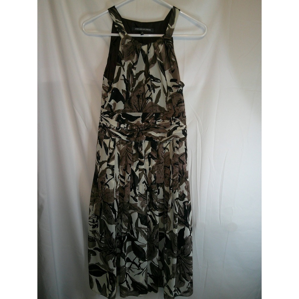 Jones Wear Dress Floral‎ Halter Sleeveless Party Cocktail Dress 6